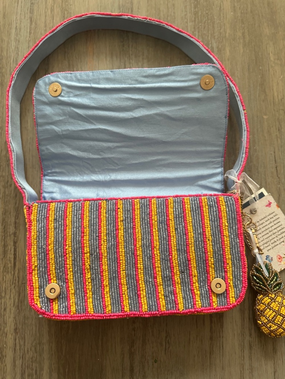 Made In India Beaded Fruit Patch Shoulder Bag - Picture 3 of 11